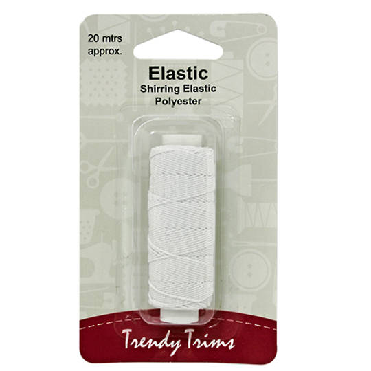 Shirring Elastic 20m White